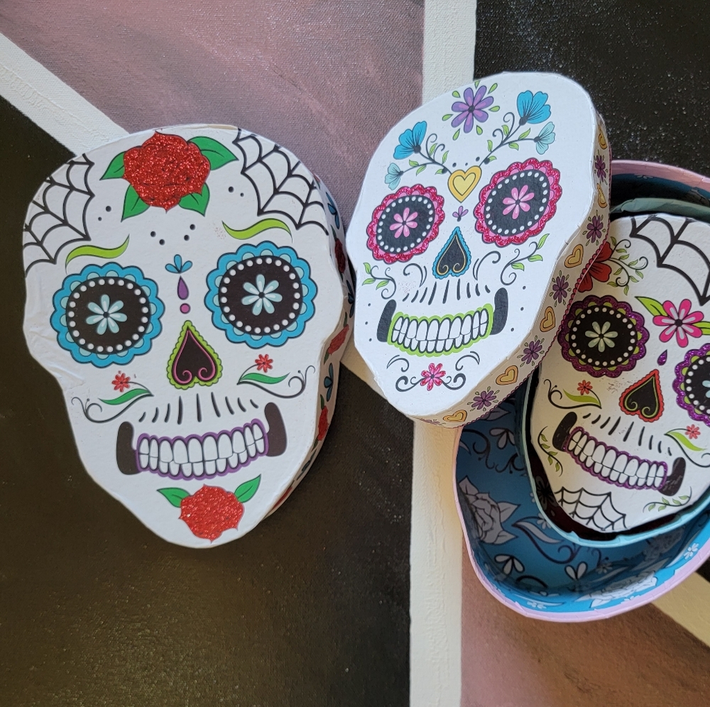 Nesting Boxes 3 Day Of The Dead - Picture 1 of 12